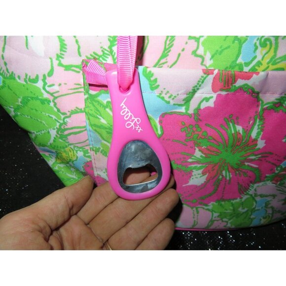 Lilly Pulitzer Pink & Green Floral Insulated Beverage Bucket Tote Bag - Picture 7 of 9